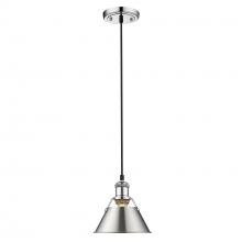  3306-S CH-PW - Orwell CH Small Pendant - 7" in Chrome with Pewter shade